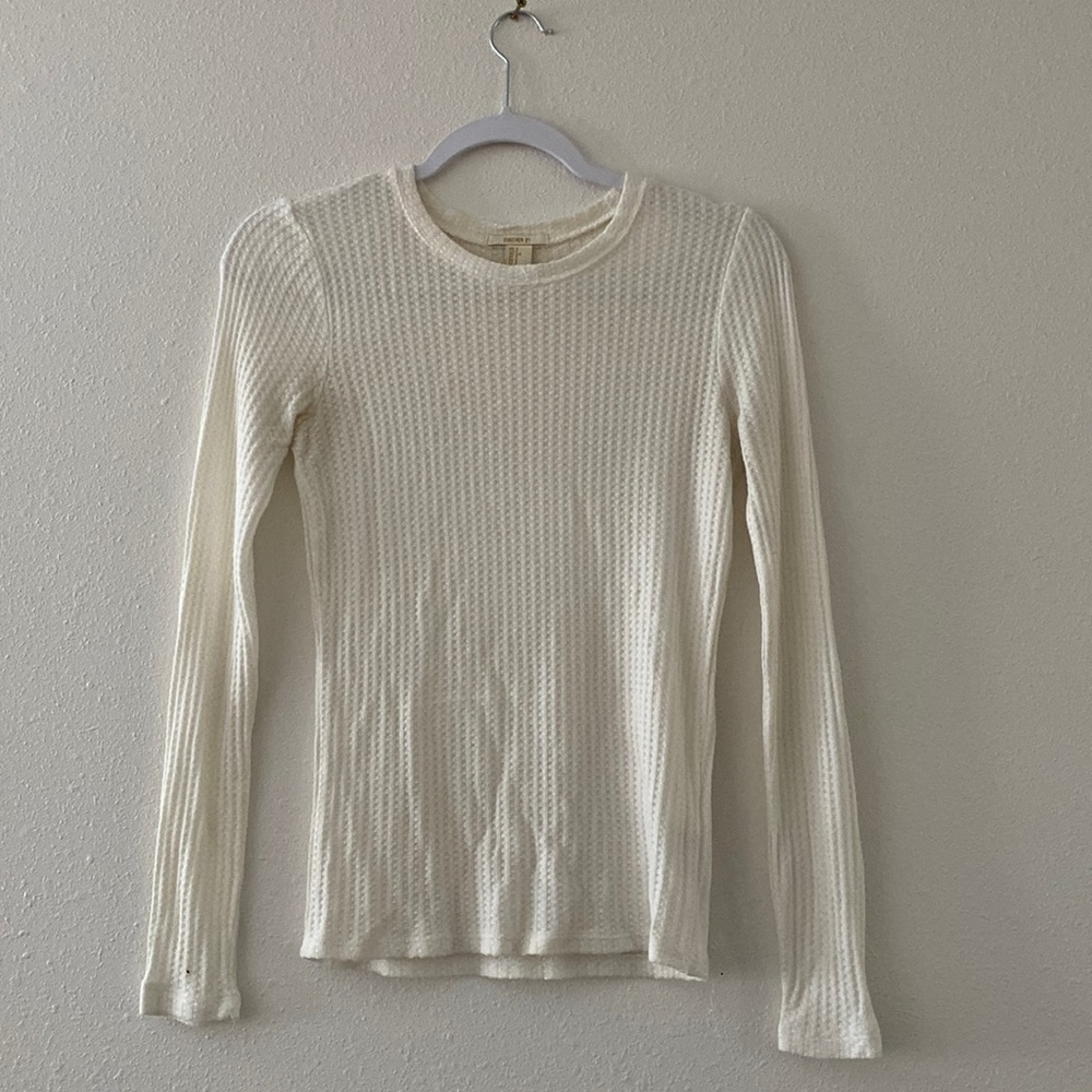 Forever 21 white long sleeve shirt